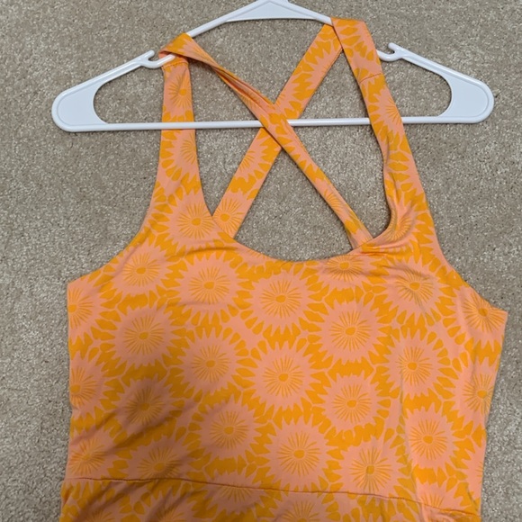 Fighting Eel Orange and Pink Floral Print Sleeveless Dress Size Large - Picture 4 of 7